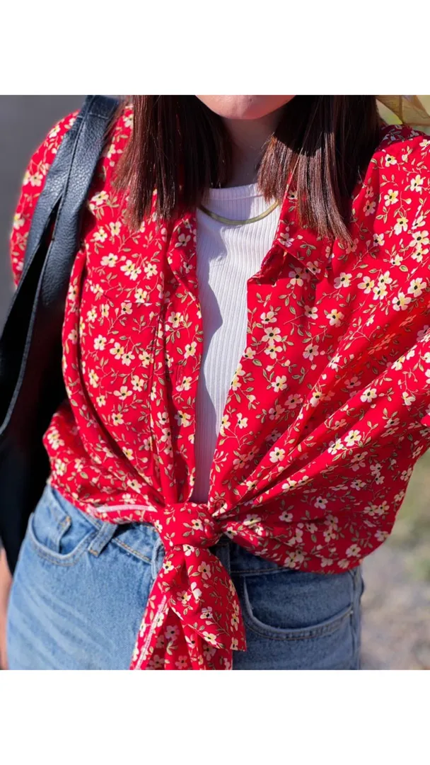 شومیز گل مرجان