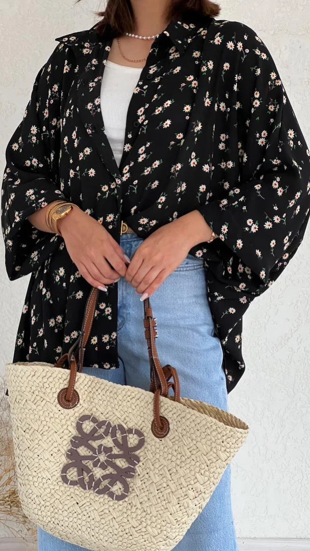 شومیز گلی طرح یاسمن