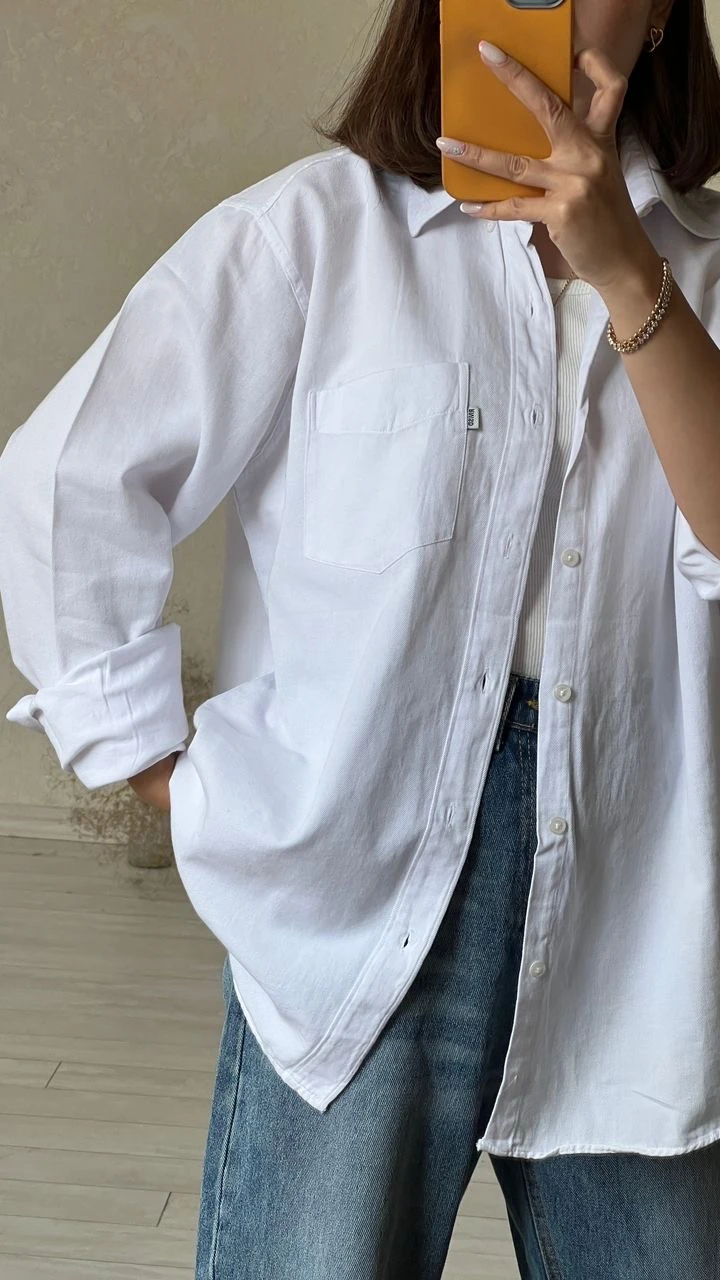 شومیز جودون سفید Riv/sd