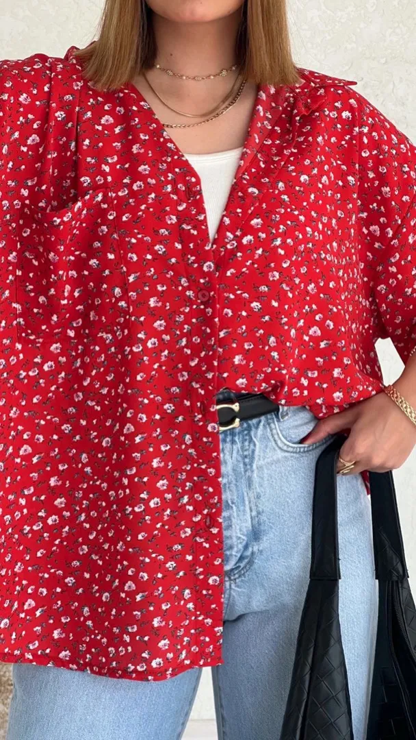 شومیز گل رز