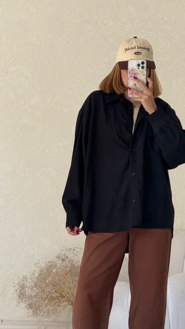 شومیز مشکی تترون