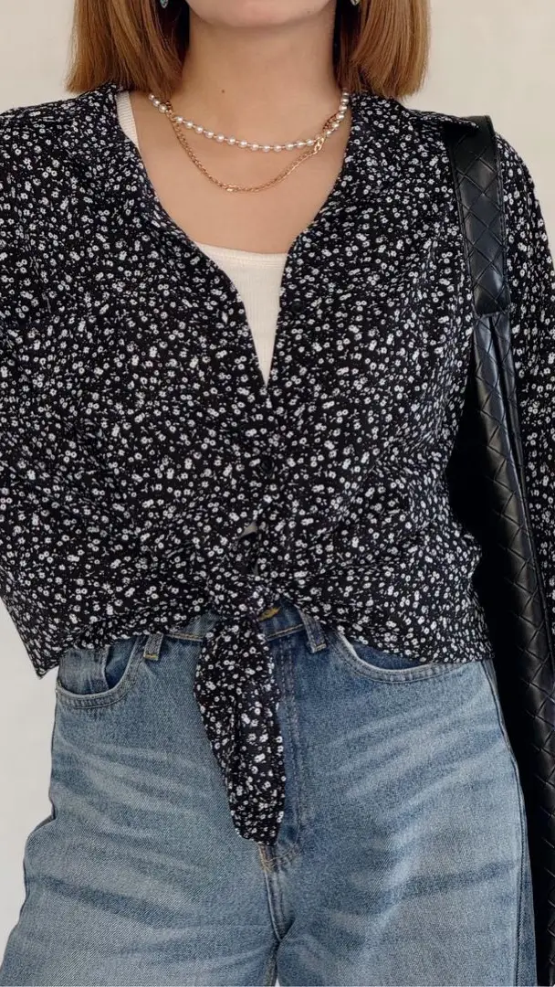 شومیز بهار طرح گل شبدر