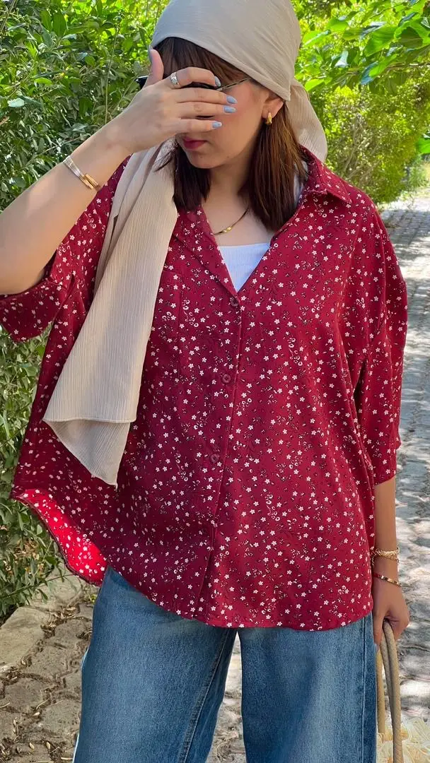 شومیز گل بنفشه