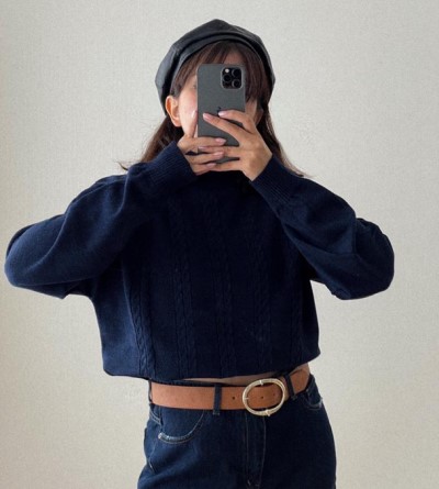 بافت یقه اسکی مردانه