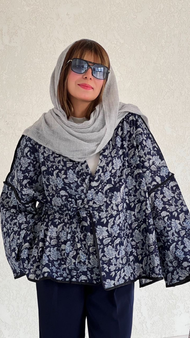 کت لباد رنگ سرمه ای