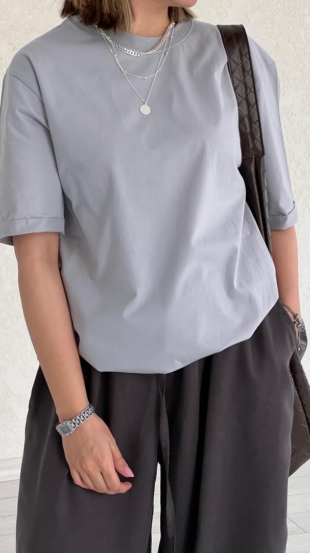 تیشرت رنگی طوسی روشن