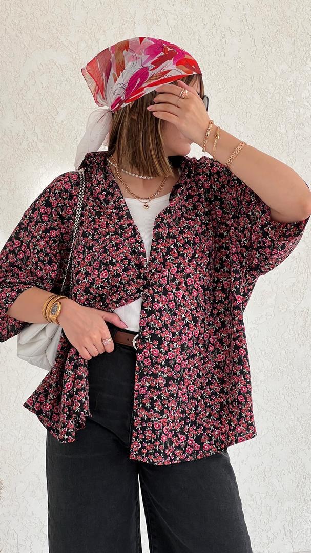 شومیز گل رز