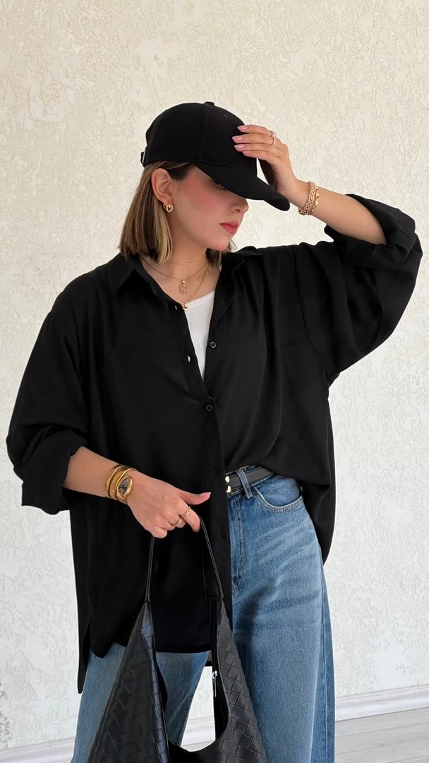 شومیز حریر مشکی