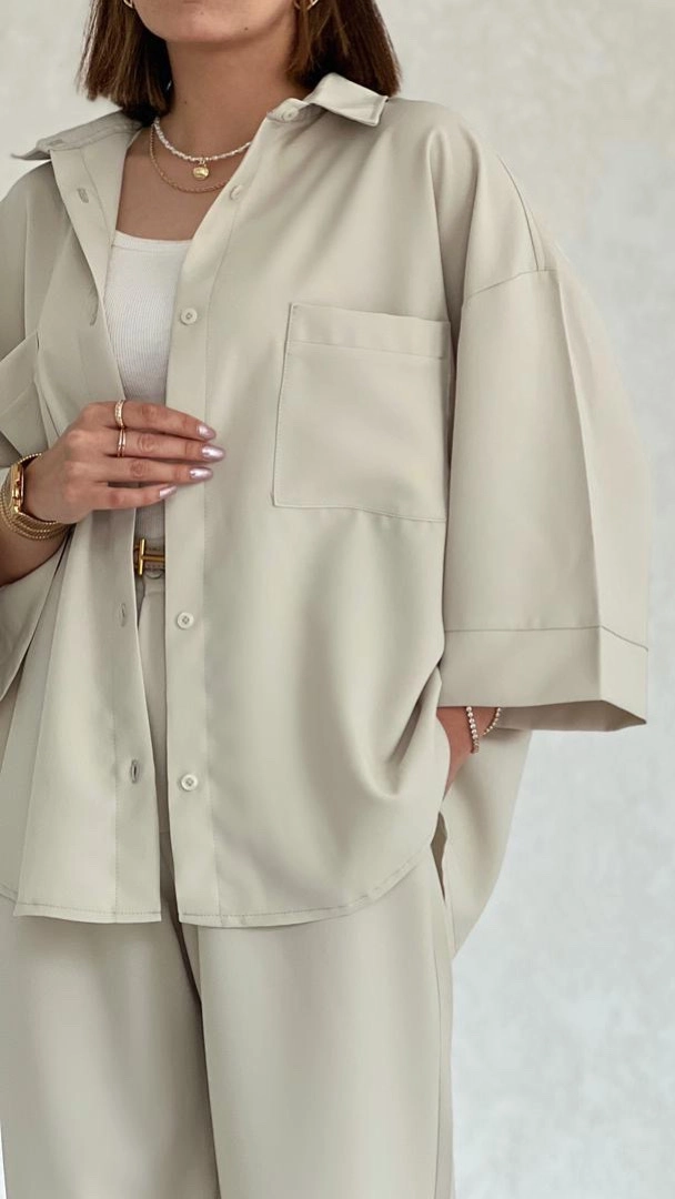 ست شومیز شلوار طوسی سبز راوی