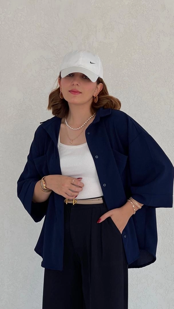 شومیز راوی سرمه ای روشن