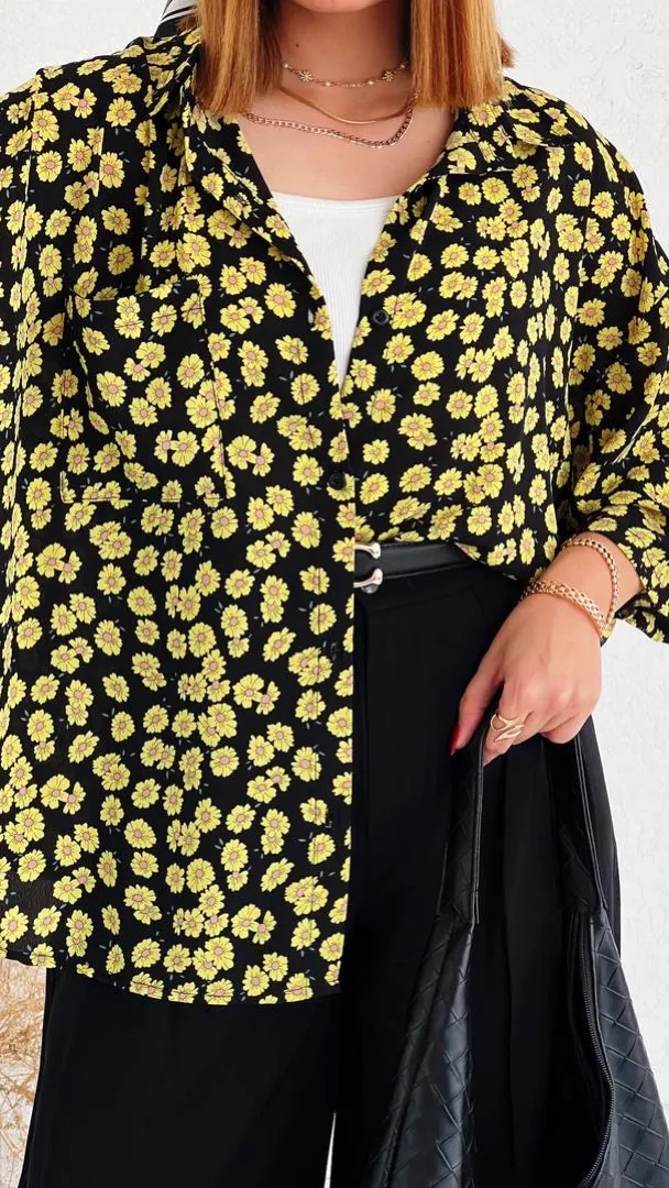 شومیز گل آفتابگردان