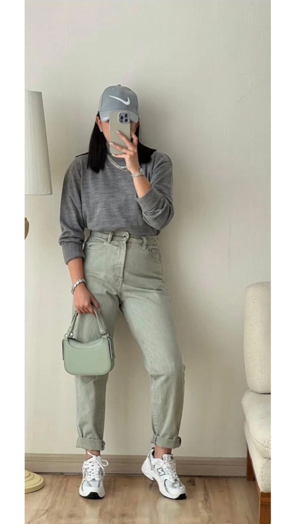 یقه اسکی ساده طوسی تیره