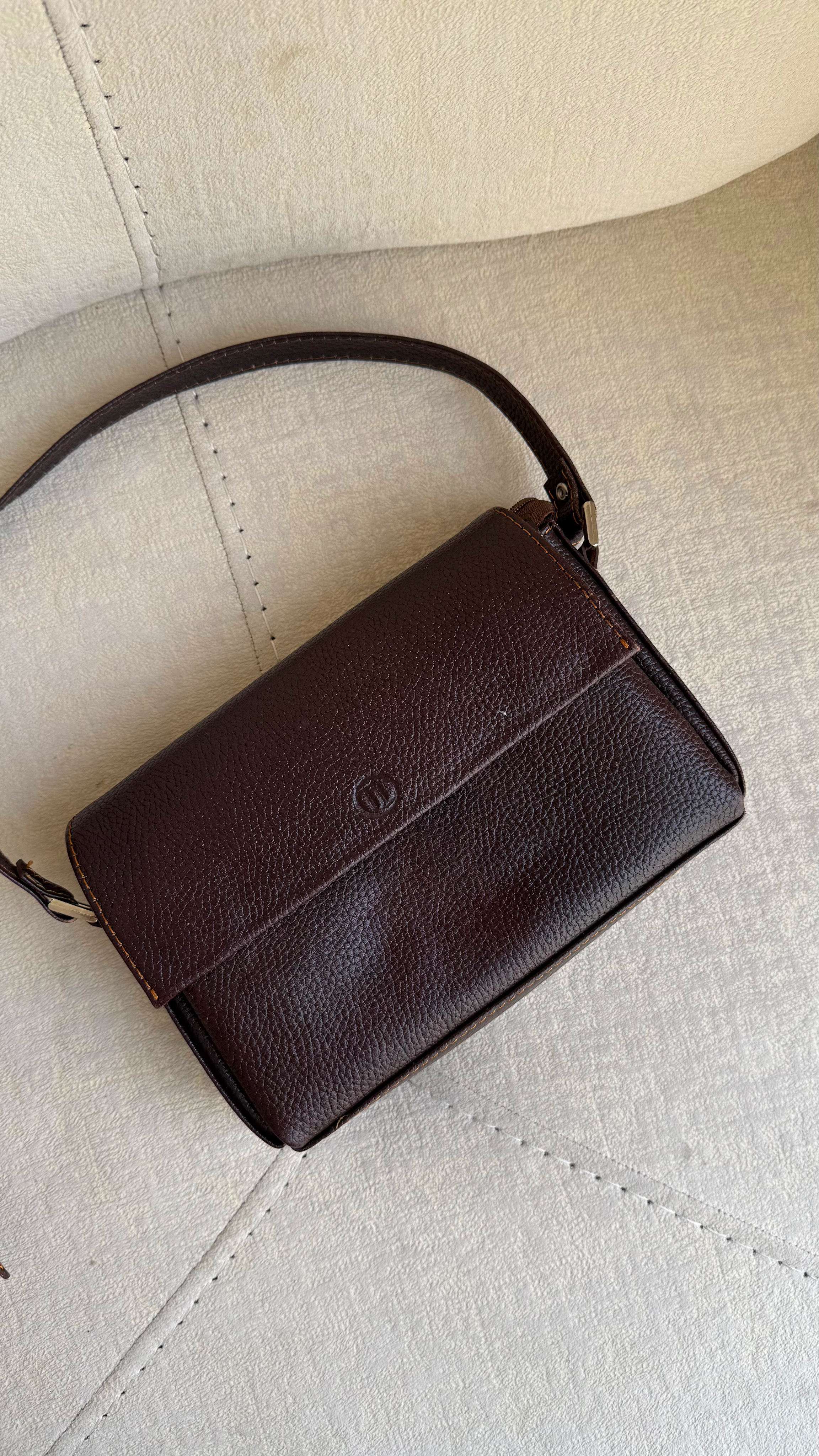 کیف قهوه ای چرم تبریز