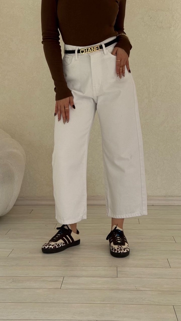 شلوار واید لگ سفید