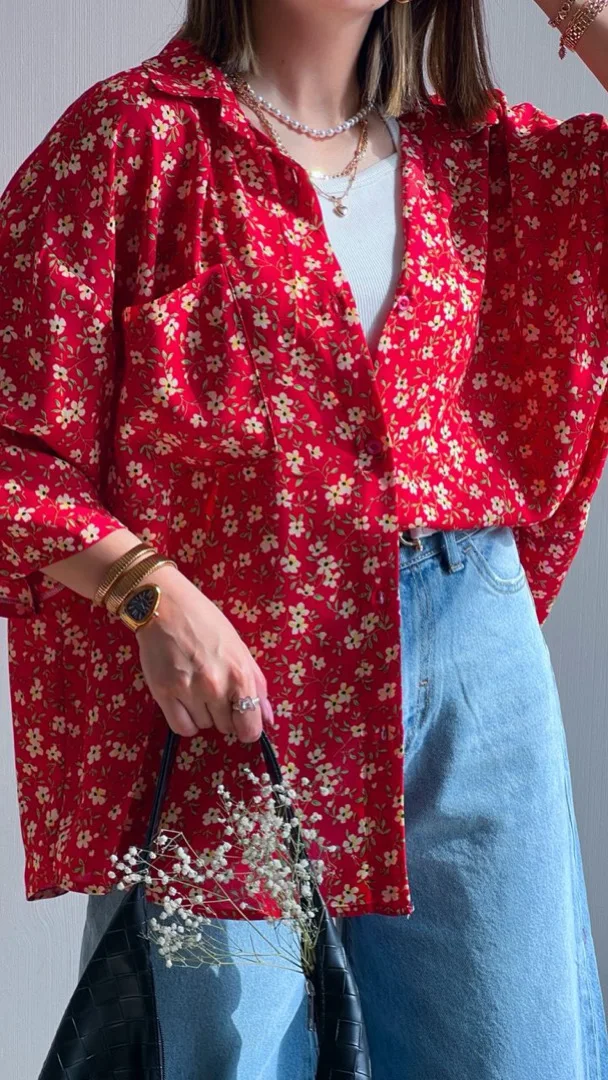 شومیز بهار گل مرجان