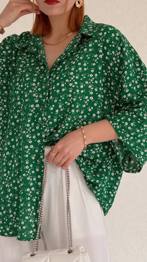 شومیز بهار طرح گل شیلد