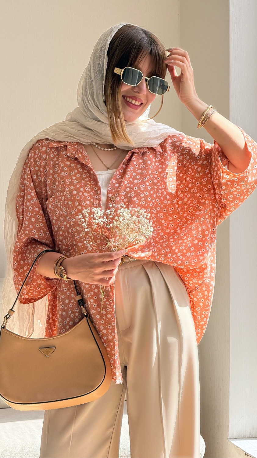 شومیز گل نسترن