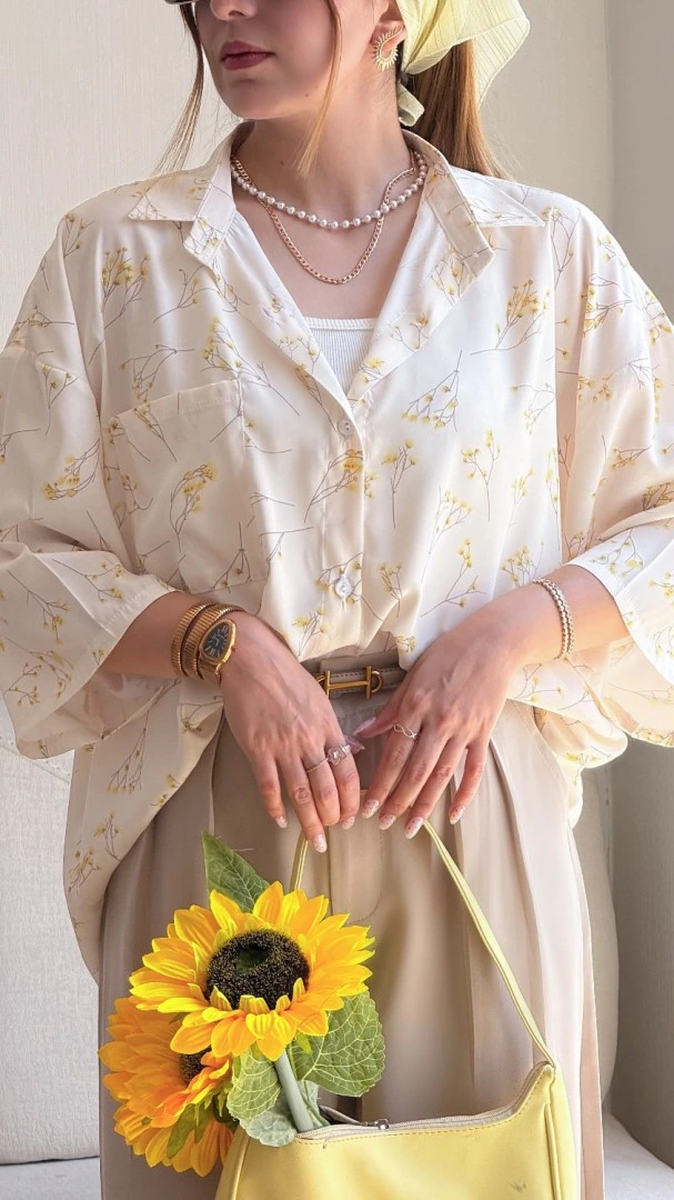 شومیز بهار گل شاخه