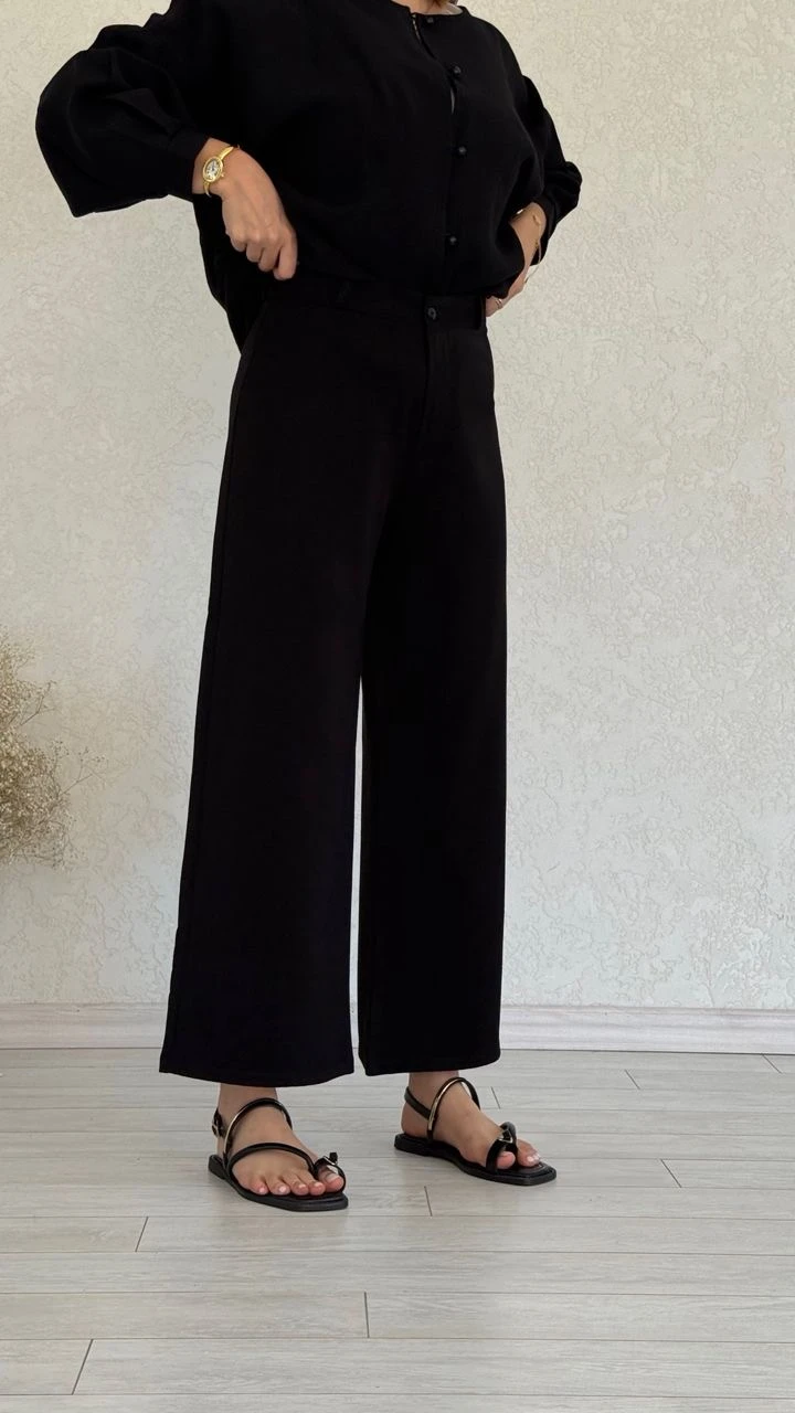 شلوار وایدلگ پارچه ای